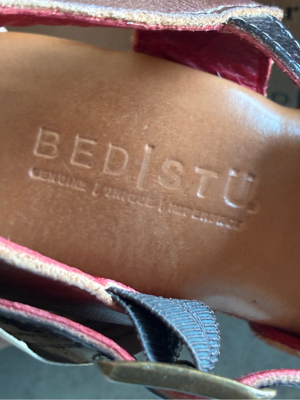 Bed|Stu Jetsetter Cold Brew Rustic Leather Platform Sandals Size 7 NWT - Picture 8 of 10